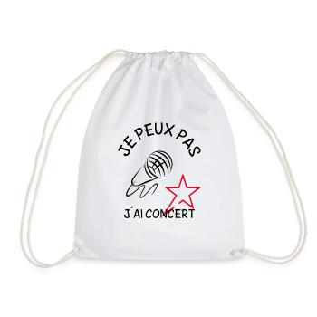 je peux pas j ai concert - Sac de sport léger - blanc - Devant