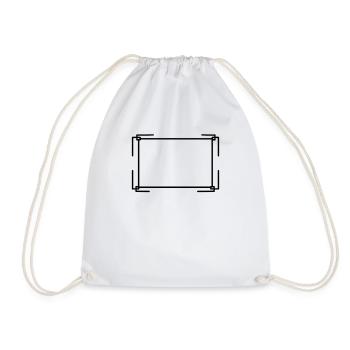 Cadre rectangulaire en texte de base noir - Sac de sport léger - blanc - Devant