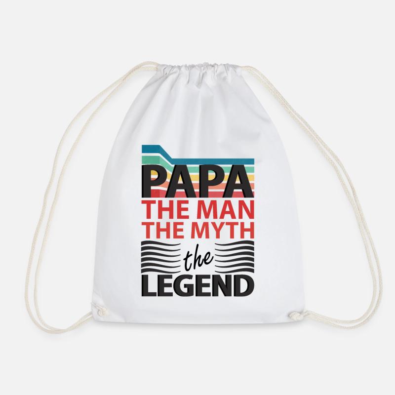 The man, the myth, the legend - Drawstring Bag - white