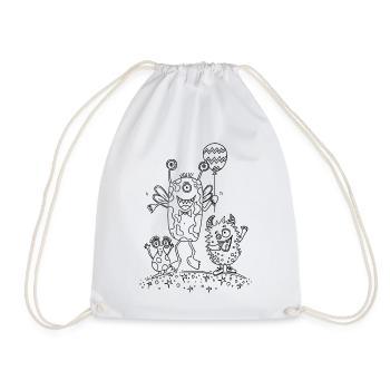 Monster Party Fun - Drawstring Bag - white - Front