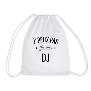 JE PEUX PAS JE SUIS DJ cadeau humour mix - Sac de sport léger - blanc - Devant