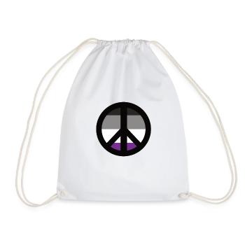 Signe de paix asexué Hippie LGBT - Sac de sport léger - blanc - Devant