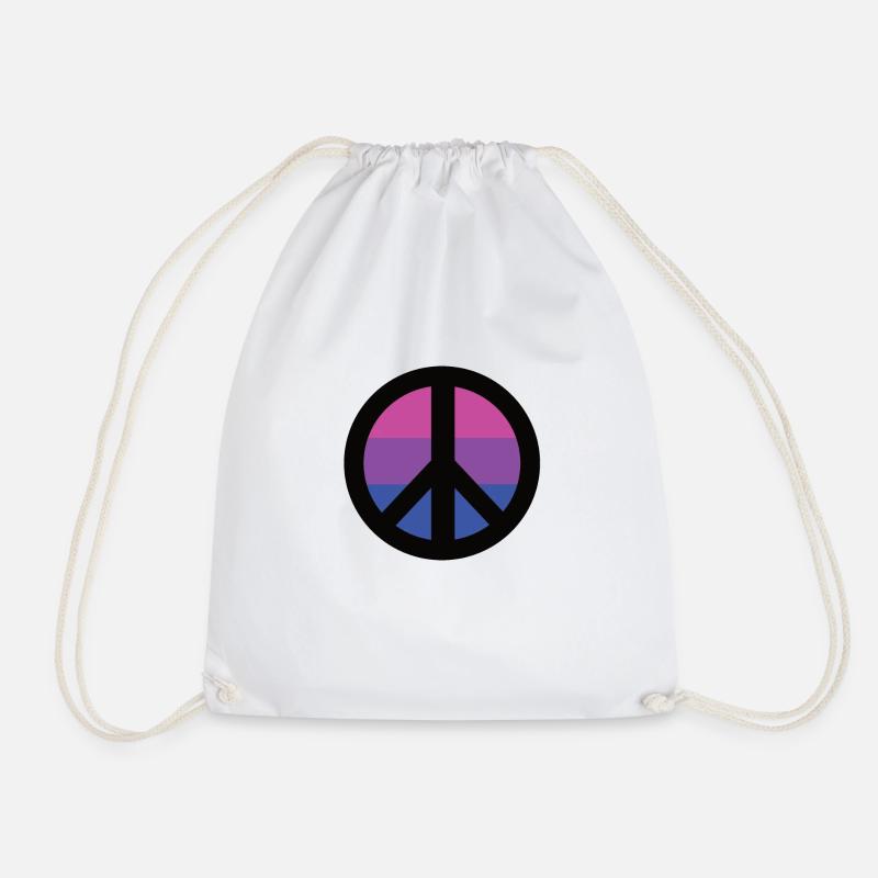 Bisexuell Peace Friedenszeichen Hippie LGBT - Turnbeutel - Weiß
