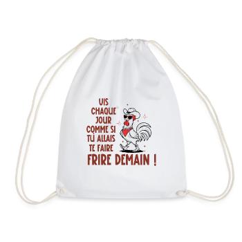 comme si tu allais te faire frire demain - Sac de sport léger - blanc - Devant