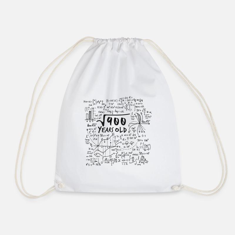 SQUARE ROOT 900 = 30 YEARS OLD MATH BIRTHDAY - Drawstring Bag - white