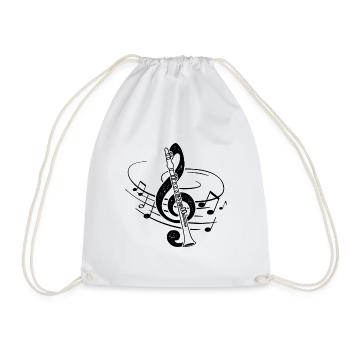 Clarinette Clef Partition De Musique Clarinettiste - Sac de sport léger - blanc - Devant