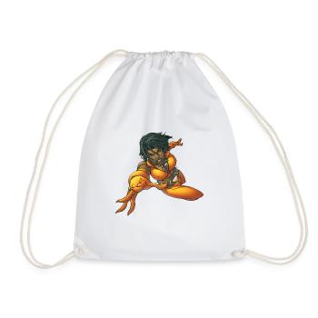 Heroine in gelb - Drawstring Bag - white - Front