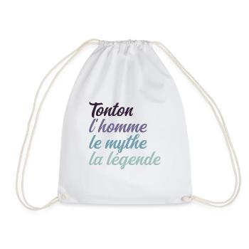 Tonton : L'Homme, Le Mythe et La Légende - Sac de sport léger - blanc - Devant
