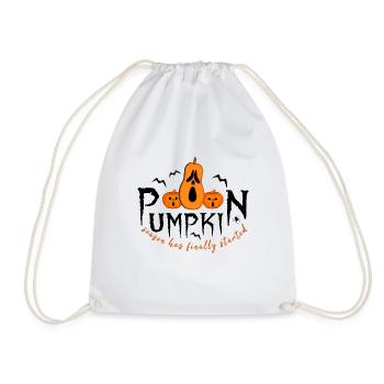 Pumpkin Halloween Bats - Drawstring Bag - white - Front
