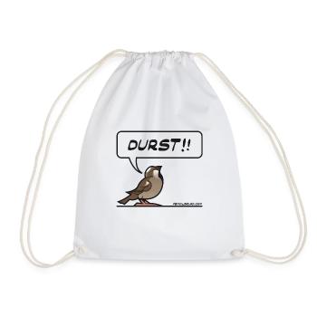 Durstiger Spatz - Turnbeutel - Weiß - Vorne