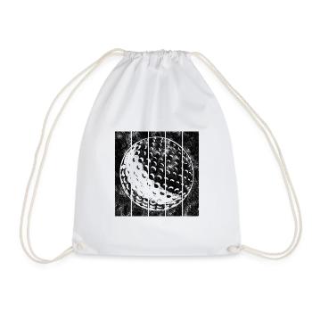 Golfer Golfer Retro Golf Ball Golfer Golfing - Drawstring Bag - white - Front