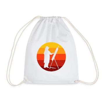 art rétro artiste artiste peinture peintre - Sac de sport léger - blanc - Devant