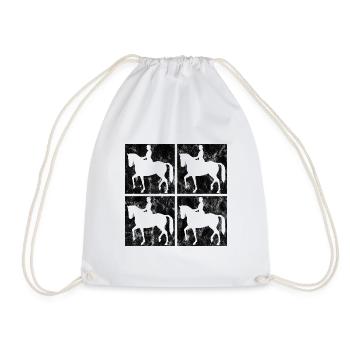Dressur Dressurreiten Dressurreiter Reiten Pferd - Turnbeutel - Weiß - Vorne