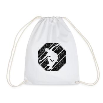 Skateboarder Skateboard Skater Skate Skateing - Drawstring Bag - white - Front