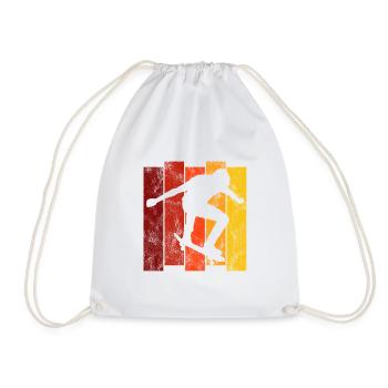 Skateboarder Skateboard Skater Skate Skateing - Drawstring Bag - white - Front