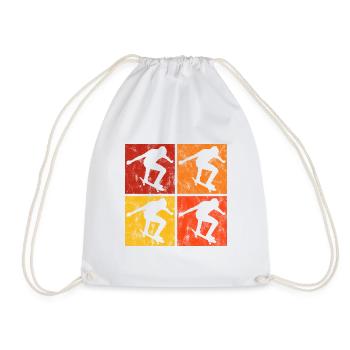 Skateboarder Skateboard Skater Skate Skateing - Drawstring Bag - white - Front