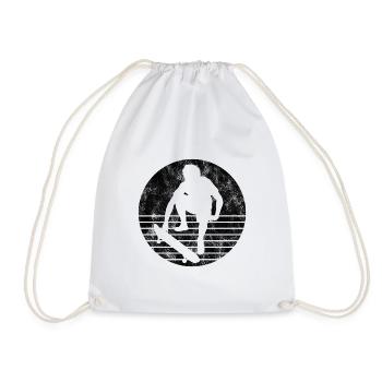 Skateboarder Skateboard Skater Skate Skateing - Drawstring Bag - white - Front