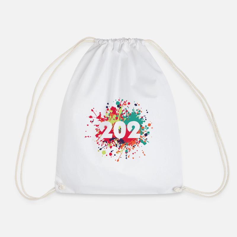 Status Mood Restful 202 Accepted Color Splash - Drawstring Bag - white