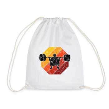 Musculation Bodybuilder GYM Fitnessstudio Retro - Sac de sport léger - blanc - Devant