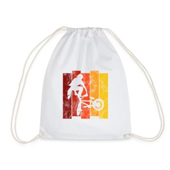 Cadeau rétro de vélo de vélo BMX Vélo Motocross - Sac de sport léger - blanc - Devant