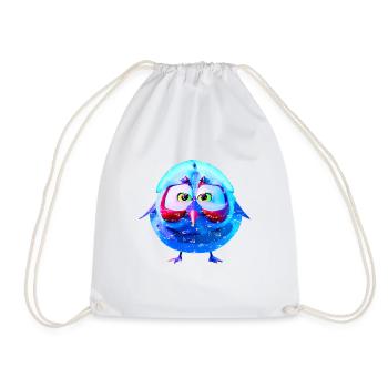 Chicken Chicken Cute Chick in Blue - Drawstring Bag - white - Front