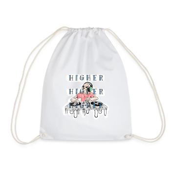 HIGHER DJ Raver - Drawstring Bag - white - Front