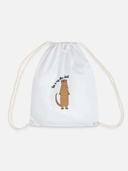 Loutre cadeau Loutre amant Loutre motif mignon - Sac de sport léger - blanc