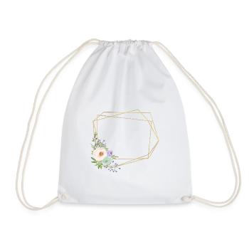 Fleurs géométriques personnalisables - Sac de sport léger - blanc - Devant