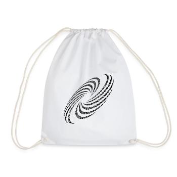 Twisted Spiral Planet Whirlpool Formation - Drawstring Bag - white - Front