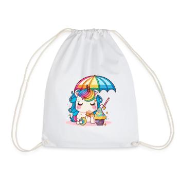 Unicorn for children A world full of fantasy - Drawstring Bag - white - Front