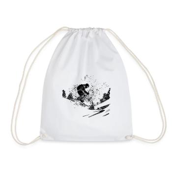 Skieur Hors route Extérieur Poudreuse Neige Style - Sac de sport léger - blanc - Devant
