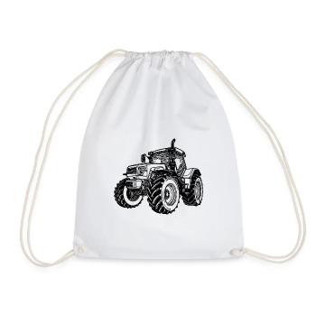 Grand tracteur de terrain Agriculteur Voiture de rêve - Sac de sport léger - blanc - Devant