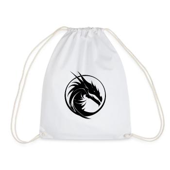 Vintager Tattoo Drache Kreis Logo Schuppenkleid - Turnbeutel - Weiß - Vorne