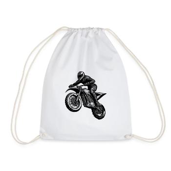 Machine de saut de route de terre de course de moto tout-terrain - Sac de sport léger - blanc - Devant