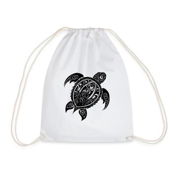 Tortue de tatouage sauvage abstrait Vintage - Sac de sport léger - blanc - Devant