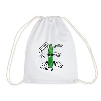 concombre, bande dessinée, comiccucombre, quoi, illustration - Sac de sport léger - blanc - Devant