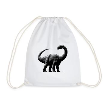 Dinosaure dinosaure dinosaure brachiosaure massif - Sac de sport léger - blanc - Devant