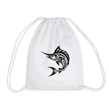 Schneller Segelfisch - Eleganter Schwertfisch - Turnbeutel - Weiß - Vorne