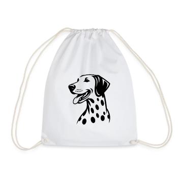 Élégant Chien Dalmatien Beau Portrait De Chien - Sac de sport léger - blanc - Devant