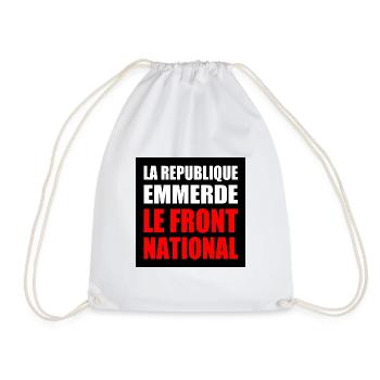 la republique emmerde le front national - Sac de sport léger - blanc - Devant
