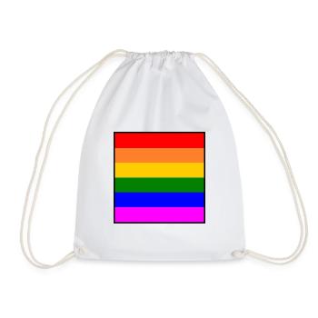 Lgbt - Drawstring Bag - white - Front