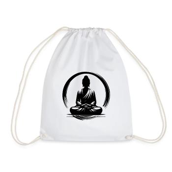 Yoga Bouddha Corps Méditation de pleine conscience - Sac de sport léger - blanc - Devant