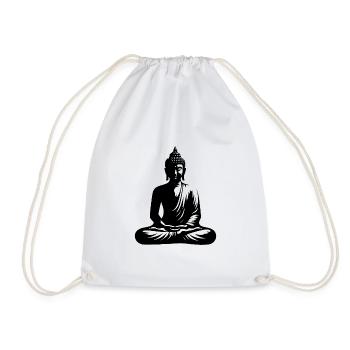 Buddha Körper Achtsamkeit Seelen Meditation - Turnbeutel - Weiß - Vorne