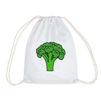 Broccoli - Drawstring Bag - white - Front