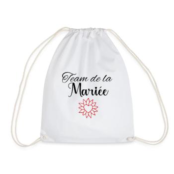 Wife Bride Team for a Bachelorette Party Team Bride - Drawstring Bag - white - Front