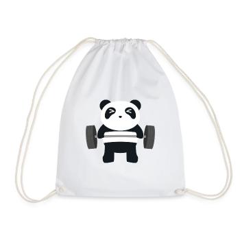 Panda - Turnbeutel - Weiß - Vorne