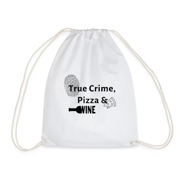 True Crime Pizza Wine - Turnbeutel - Weiß - Vorne