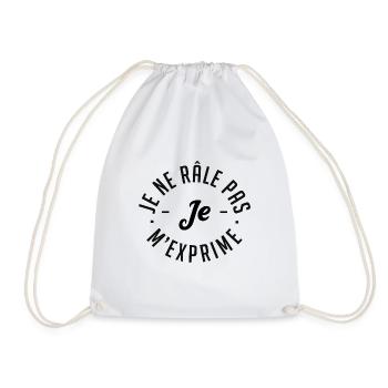 Je ne râle pas je m'exprime - Sac de sport léger - blanc - Devant