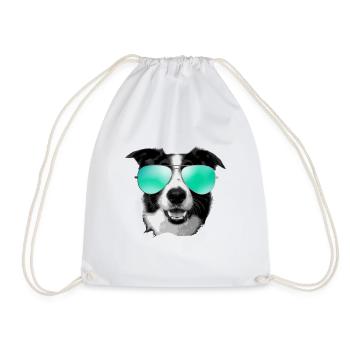 DJ DOG - Drawstring Bag - white - Front