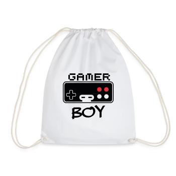 Tee shirt Cadeau Gamer Boy - Sac de sport léger - blanc - Devant
